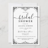 Elegante Monogram Till Death Do us Part Tarot Invi Einladung (Vorderseite)