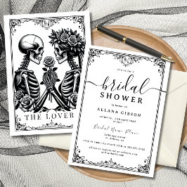 Elegante Monogram Till Death Do us Part Tarot Invi Einladung