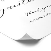 Elegante Monogram und Script Wedding Gästebuchsign Poster (Ecke)