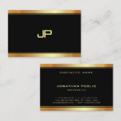 Elegante Monogram Vorlage Moderne Berufliche Visitenkarte (Vorne/Hinten)