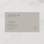 Elegante Monogram Vorlage Moderne, hoch entwickelt Visitenkarte (Rückseite)