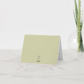 Elegante Monogram Wappen Blue Hydrangea Note Card Dankeskarte (Rückseite)