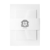 Elegante Monogram Wappen Wedding Einladungsbanderole (Vorderseite Beispiel)