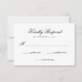 Elegante Monogram Wappen Wedding RSVP Card (Vorderseite)