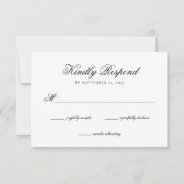 Elegante Monogram Wappen Wedding RSVP Card Karte
