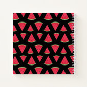 Elegante Monogram Watermelon Lemon Roter Name Reze Notizblock (Rückseite)