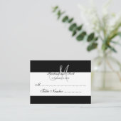 Elegante Monogram Wedding Cards Platzkarte (Stehend Vorderseite)