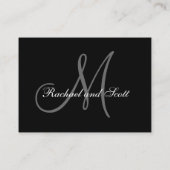 Elegante Monogram Wedding Cards Platzkarte (Rückseite)