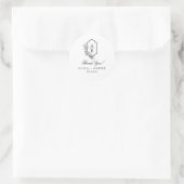 Elegante Monogram Wedding Classic Round Sticker (Tasche)