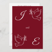 Elegante Monogram Wedding Einladung Ästhetik (Vorne/Hinten)