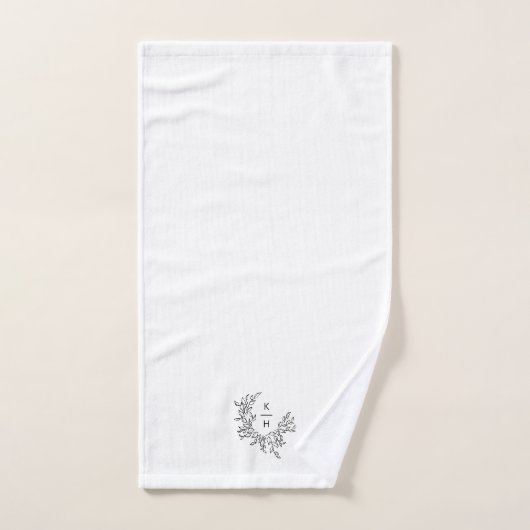 Elegante Monogram Wedding Keepake Badhandtuch Set (Handtuch)