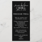 Elegante Monogram Wedding Menu Cards Menükarte (Vorderseite)