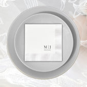Elegante Monogram Wedding Minimalistische Initials Serviette