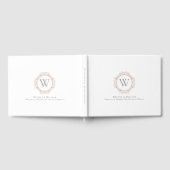 Elegante Monogram Wedding Modern Classic Gästebuch (Voll)