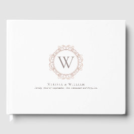Elegante Monogram Wedding Modern Classic Gästebuch