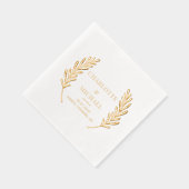 Elegante Monogram Wedding Reception Custom Servietten Mit Folie (Rechts)