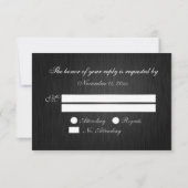 Elegante Monogram Wedding RSVP Card Karte (Rückseite)