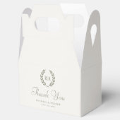 Elegante Monogram Wedding Sage Green Danke Geschenkschachtel (Geöffnet)