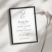 Elegante Monogram Wedding Save the Date Card Einladung