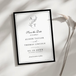 Elegante Monogram Wedding Save the Date Card Einladung