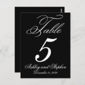 Elegante Monogram Wedding Tischnummer Cards (Vorne/Hinten)