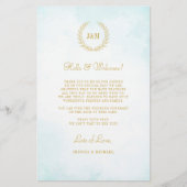 Elegante Monogram Wedding Welcome Tour (Vorderseite)