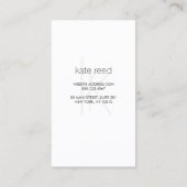 Elegante Monogram White Modern Gold Streifen Visitenkarte (Rückseite)