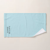 Elegante Monogram White Name Blau Badhandtuch Set (Handtuch)