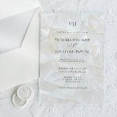 Elegante Monogram White Wedding Acryleinladungen