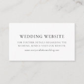 Elegante Monogram Winery Wedding Website Card Begleitkarte (Vorderseite)