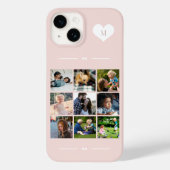 Elegante Monogramm-9-Foto-Collage Case-Mate iPhone Hülle (Rückseite)
