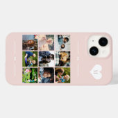 Elegante Monogramm-9-Foto-Collage Case-Mate iPhone Hülle (Rückseite (Horizontal))