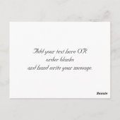 Elegante Monogramm-A-Schwarz-Weiß-Karte Postkarte (Rückseite)