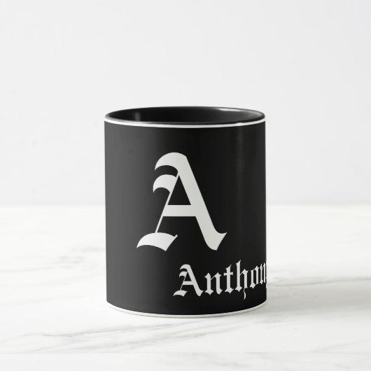 Elegante Monogramm-A-Vorlage Tasse (Zentrum)