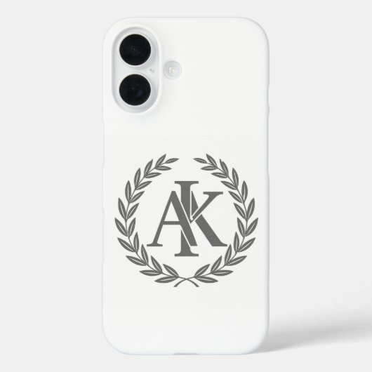 Elegante Monogramm AK personalisierte iPhone Hülle (Rückseite)