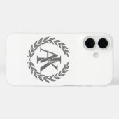 Elegante Monogramm AK personalisierte iPhone Hülle (Rückseite (Horizontal))