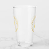 Elegante Monogramm-Anfangsbuchstaben Glas (Links)