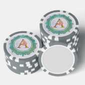 Elegante Monogramm-Anfangsbuchstaben mit Mandala Pokerchips (Stapel)