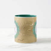 Elegante Monogramm-Anfangsbuchstaben mit Mandala Tasse (Zentrum)