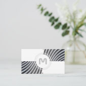 Elegante Monogramm-Architektur mit zwei Tonfliesen Visitenkarte (Stehend Vorderseite)