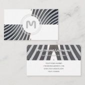Elegante Monogramm-Architektur mit zwei Tonfliesen Visitenkarte (Vorne/Hinten)