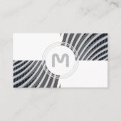 Elegante Monogramm-Architektur mit zwei Tonfliesen Visitenkarte (Vorderseite)
