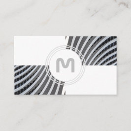 Elegante Monogramm-Architektur mit zwei Tonfliesen Visitenkarte