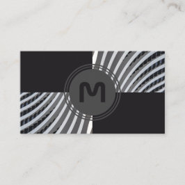 Elegante Monogramm-Architektur mit zwei Tonfliesen Visitenkarte