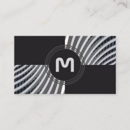 Elegante Monogramm-Architektur mit zwei Tonfliesen Visitenkarte