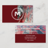 Elegante Monogramm-Architektur - zwei Töne Visitenkarte (Vorne/Hinten)