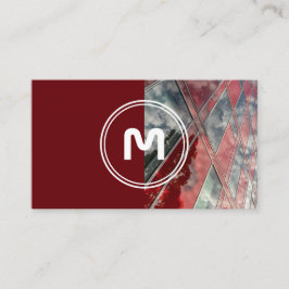Elegante Monogramm-Architektur - zwei Töne Visitenkarte