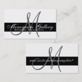 Elegante Monogramm benutzerdefinierbare Visitenkar Visitenkarte (Vorne/Hinten)