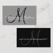 Elegante Monogramm benutzerdefinierbare Visitenkar Visitenkarte (Vorne/Hinten)