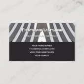 Elegante Monogramm-Bio Architekturwellen Visitenkarte (Rückseite)